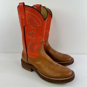 Anderson Bean Women’s Tan Orange Leather Boots Size 5B